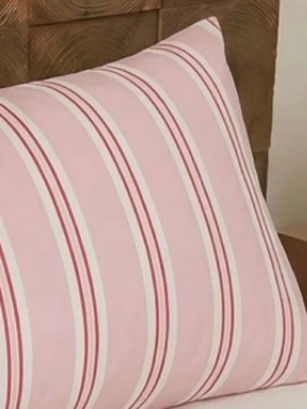 Body Pillow Cover 100% Cotton - RIBBON STRIPE PINK 20x54”
